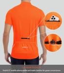 Spotti Men's Cycling Bike Jersey Short Sleeve with 3 Rear Pockets- Moisture Wicking, Breathable, Quick Dry Biking Shirt