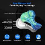 ASTRYON Men's Cycling Underwear Shorts 5D Padded Gel Mountain Bike Bicycle MTB Liner with Breathable, Quick Drying Shockproof (US, Alpha, Medium, Regular, Regular, Black)