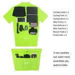Spotti Men's Cycling Bike Jersey Short Sleeve with 3 Rear Pockets- Moisture Wicking, Breathable, Quick Dry Biking Shirt