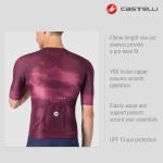 CASTELLI Men’s Climber’s A/C Jersey, Quarter Length Sleeve, Full Zip, Road Cycling & Gravel Biking Jersey with UV Protection - Deep Bordeaux/White - X-Large
