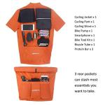 Spotti Men's Cycling Bike Jersey Short Sleeve with 3 Rear Pockets- Moisture Wicking, Breathable, Quick Dry Biking Shirt