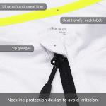 ARSUXEO Men's Short Sleeves Cycling Jersey Bicycle MTB Bike Shirt 636 White Size L