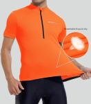 Spotti Men's Cycling Bike Jersey Short Sleeve with 3 Rear Pockets- Moisture Wicking, Breathable, Quick Dry Biking Shirt