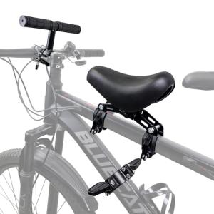 Alaxciax Front Mounted Bicycle Seats for Children, Kid Bike Seat Mountain with Handlebars Foot Pedals for Children 2~5 Years (Black) (Black)