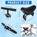 Alaxciax Front Mounted Bicycle Seats for Children, Kid Bike Seat Mountain with Handlebars Foot Pedals for Children 2~5 Years (Black) (Black)