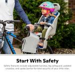 Schwinn Deluxe Child Bike Carrier, Seats one Kid Ages 1+, Frame Mount, Adjustable Safety Harness, Quick Release Design, Comfortable Padding, Rear-Mounted Child Bike Seat for Toddler