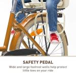 Kid's Bike seat Rear Child Carrier Bike Chair for Bicycle Kids seat for Children,Kids Rear Mount Bike seat, Rear Frame Mounted child Bike Seats ,Toddler Bike Seat for Children 2~5 Years off-white