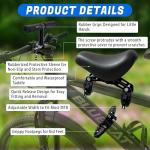 Alaxciax Front Mounted Bicycle Seats for Children, Kid Bike Seat Mountain with Handlebars Foot Pedals for Children 2~5 Years (Black) (Black)