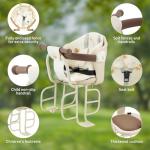 Kid's Bike seat Rear Child Carrier Bike Chair for Bicycle Kids seat for Children,Kids Rear Mount Bike seat, Rear Frame Mounted child Bike Seats ,Toddler Bike Seat for Children 2~5 Years off-white