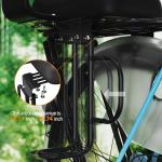 XIEEIX Rear Child Bike Seat,Rear Mounted Child Bike Seats,Back Mount Child Seat with Back Rest Armrest Foot Pedals,Width Adjustable Bicycle Rear Seat,Fits All Bicycle Rear Frames