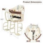 Kid's Bike seat Rear Child Carrier Bike Chair for Bicycle Kids seat for Children,Kids Rear Mount Bike seat, Rear Frame Mounted child Bike Seats ,Toddler Bike Seat for Children 2~5 Years off-white
