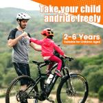 Kids Bike Seat Front Mounted and Handlebar Child Bike Seat Detachable Front Mounted Toddler Bicycle Seats Bicycle Seats with Foot Pedals for Children 2~5 Years Compatible with All Adult MTB