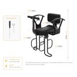 XIEEIX Rear Child Bike Seat,Rear Mounted Child Bike Seats,Back Mount Child Seat with Back Rest Armrest Foot Pedals,Width Adjustable Bicycle Rear Seat,Fits All Bicycle Rear Frames