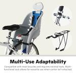 Schwinn Deluxe Child Bike Carrier, Seats one Kid Ages 1+, Frame Mount, Adjustable Safety Harness, Quick Release Design, Comfortable Padding, Rear-Mounted Child Bike Seat for Toddler