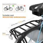 XIEEIX Rear Child Bike Seat,Rear Mounted Child Bike Seats,Back Mount Child Seat with Back Rest Armrest Foot Pedals,Width Adjustable Bicycle Rear Seat,Fits All Bicycle Rear Frames