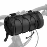 NEATABY Bike Handlebar Bag, 2.5L Black Waterproof Bicycle Frame Front Bag, Multiple Bike Storage Roll Bag Bicycle Accessories with Shoulder Strap for Mountain Road Bikes
