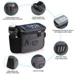 JXLHZLF Bike Handlebar Bag,Large Bicycle Front Storage Pouch Bag,6.5 inch Transparent Pouch with Shoulder Strap