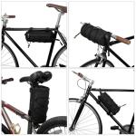 2.5L Bike Handlebar Bag, Waterproof Bicycle Accessories, Bike Frame Front Pouch with Zipper and Shoulder Strap