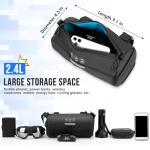 WOTOW Bike Handlebar Bag Waterproof - Bicycle Handlebar Roll Bag with Large Reflective Area, Bike Front Pouch with Waterproof Zipper Shoulder Strap Removable Straps for Cycling (Cylinder, 2.4L)