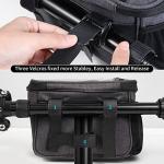 JXLHZLF Bike Handlebar Bag,Large Bicycle Front Storage Pouch Bag,6.5 inch Transparent Pouch with Shoulder Strap