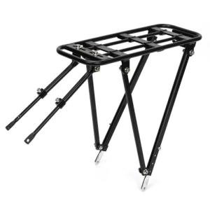 Bike Rear Rack Aluminum: Fits Most 26-29" No Disc Brake & Some Disc Brake Bikes (See The Image Gallery to Check Compatibility), 60lbs Capacity Bike Cargo Rack, Assembly