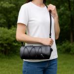 2.5L Bike Handlebar Bag, Waterproof Bicycle Accessories, Bike Frame Front Pouch with Zipper and Shoulder Strap