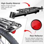 WEEROCK Adjustable Universal Rear Bike Rack, Fits 20-29 Inch Bicycles, MTB, 30kg/66lbs Load Capacity Steel Bicycle Carge Rack, Easy Installation on Bicyclle Seat Post