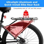 Generies Biking Universal Adjustable Bike High Capacity Cargo Rack Cycling Equipment Stand Footstock Bicycle Luggage Carrier Racks