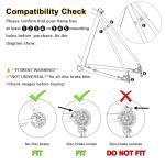 Bike Rear Rack Aluminum: Fits Most 26-29" No Disc Brake & Some Disc Brake Bikes (See The Image Gallery to Check Compatibility), 60lbs Capacity Bike Cargo Rack, Assembly