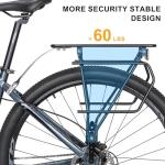 CXWXC Rear Bike Rack with Basket - Bike Cargo Rack for Disc Brake/Non-Disc Brake Mount - Bicycle Pannier Rack, Touring Carrier Rack fit 26”-29” and 700c (Bike Rack)