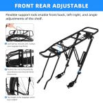 Generies Biking Universal Adjustable Bike High Capacity Cargo Rack Cycling Equipment Stand Footstock Bicycle Luggage Carrier Racks