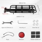 WEEROCK Adjustable Universal Rear Bike Rack, Fits 20-29 Inch Bicycles, MTB, 30kg/66lbs Load Capacity Steel Bicycle Carge Rack, Easy Installation on Bicyclle Seat Post