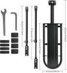 Bike Rear Rack Retractable Aluminum Alloy Bicycle Cargo Rack Mount Cycle Luggage Carrier Rear Seat Post Rack, Max Weight 55lb