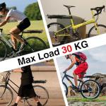 WEEROCK Adjustable Universal Rear Bike Rack, Fits 20-29 Inch Bicycles, MTB, 30kg/66lbs Load Capacity Steel Bicycle Carge Rack, Easy Installation on Bicyclle Seat Post