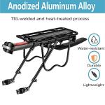 YONTUO Rear Bike Rack,115 LB Capacity Solid Bearings Bike Cargo Rack w/Fender & Large Size Reflective,Quick Release Mountain Road Bicycle Rear Racks,Universal Bike Luggage Touring Carrier Rack