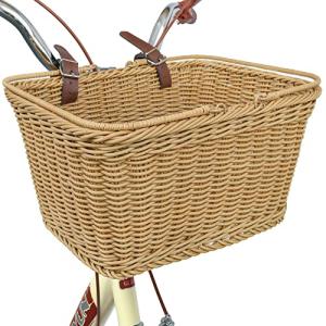 GRANNY SAYS Bike Basket, Wicker Basket for Bike, Hand-Woven Bicycle Basket, Detachable Wicker Front Handlebar Bike Basket