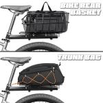 WEEROCK Adjustable Universal Rear Bike Rack, Fits 20-29 Inch Bicycles, MTB, 30kg/66lbs Load Capacity Steel Bicycle Carge Rack, Easy Installation on Bicyclle Seat Post