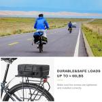 CXWXC Rear Bike Rack with Basket - Bike Cargo Rack for Disc Brake/Non-Disc Brake Mount - Bicycle Pannier Rack, Touring Carrier Rack fit 26”-29” and 700c (Bike Rack)