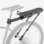 Bike Rear Rack Retractable Aluminum Alloy Bicycle Cargo Rack Mount Cycle Luggage Carrier Rear Seat Post Rack, Max Weight 55lb