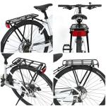 Bike Rear Rack Aluminum: Fits Most 26-29" No Disc Brake & Some Disc Brake Bikes (See The Image Gallery to Check Compatibility), 60lbs Capacity Bike Cargo Rack, Assembly