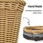 GRANNY SAYS Bike Basket, Wicker Basket for Bike, Hand-Woven Bicycle Basket, Detachable Wicker Front Handlebar Bike Basket