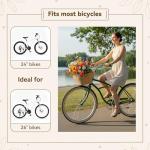 GRANNY SAYS Bike Basket, Wicker Basket for Bike, Hand-Woven Bicycle Basket, Detachable Wicker Front Handlebar Bike Basket