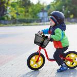 SAMORE Kids Bike Basket with Handle Black Bike Baskets for Children Cute Small Front Bicycle Handlebar Basket for Girls & Boys