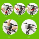 Folding Bike Front Basket, Bicycle Wire Basket with Handles, Easy Installation on Front Handlebar Accessories for Frame Cargo Rack.