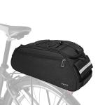 MOSISO Bike Rack Bag, Waterproof Bicycle Trunk Pannier Rear Seat Pouch Cycling Bike Carrier Backseat Storage Luggage Saddle Shoulder Bag, Black