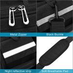 MOSISO Bike Rack Bag, Waterproof Bicycle Trunk Pannier Rear Seat Pouch Cycling Bike Carrier Backseat Storage Luggage Saddle Shoulder Bag, Black