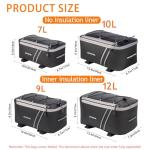 JXFUKAL Rear Bike Rack Bag with Rain Cover, 7L/9L/10L/12L Waterproof Bicycle Ebike Saddle Bag Cycling Pannier Trunk Carrier with Reflector & Adjustable Cord for Commuter Travel Outdoor