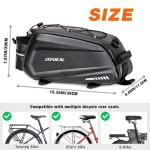 JXFUKAL Bike Bags for Bicycle Rear rack - 9.5L/17L/40L Hard Shell Waterproof Bike Ebike Trunk Pannier Saddle Seat Bag Carrier with Reflector, Rain Cover & Shoulder Strap for Commuter Travel Outdoor