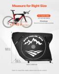 VEVOR Triathlon Bike Travel Bag, Transport Bicycle Storage Carry Bag with TSA Lock & Dual Zipper, Triathlon Bicycle Case Max. Wheelbase 42 in for Travel, Outdoor Use, Train Airplane Subway Transport