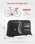 VEVOR Bike Travel Bag, Transport Universal Bicycle Storage Case Bag with TSA Lock, Support Plates, Protection and Fork Mount Stabilisation, Bicycle Case Max. Wheelbase 51 in for Airplane, Outdoor Use